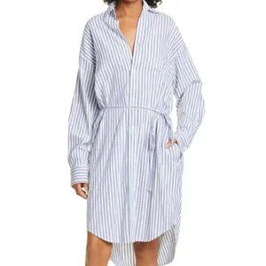 Vince Oversize Stripe Shirt X-Large, INDIGO